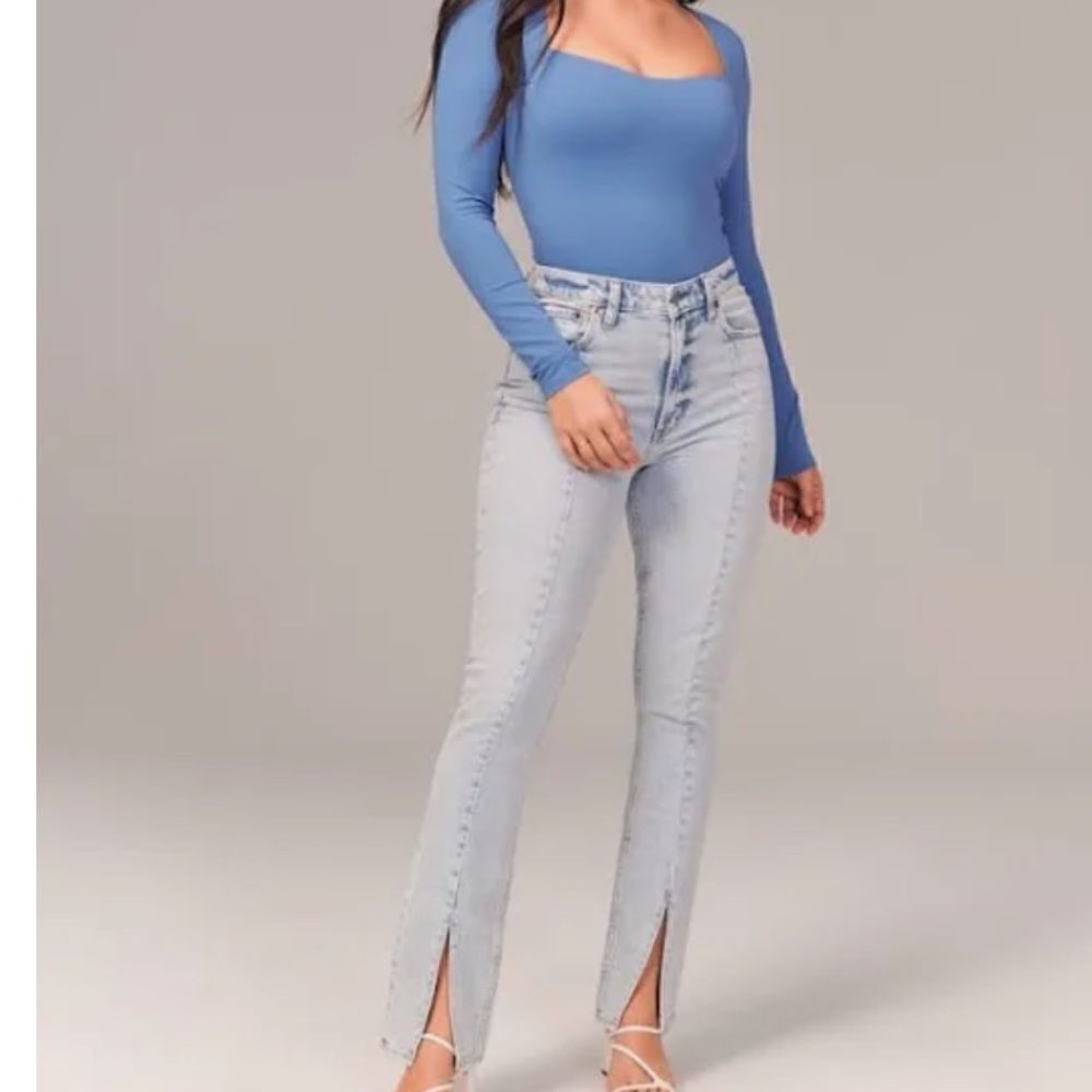 A+F ankle slit jeans